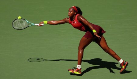 Step Up Your Game: Coco Gauff Unveils Stunning Green and White Tennis Shoes for Wimbledon!